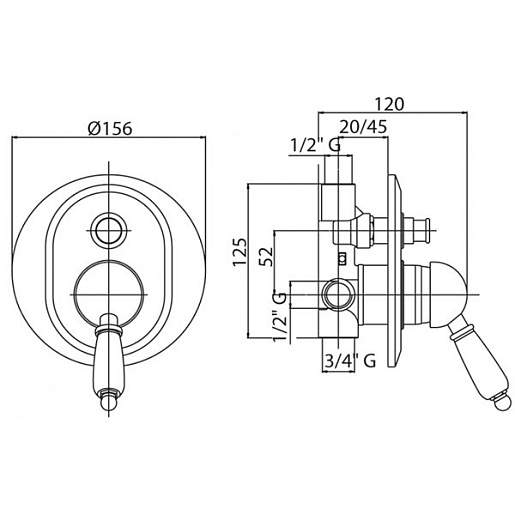Cezares Смеситель ELITE-VDIM-01-M для душа – фотография-2